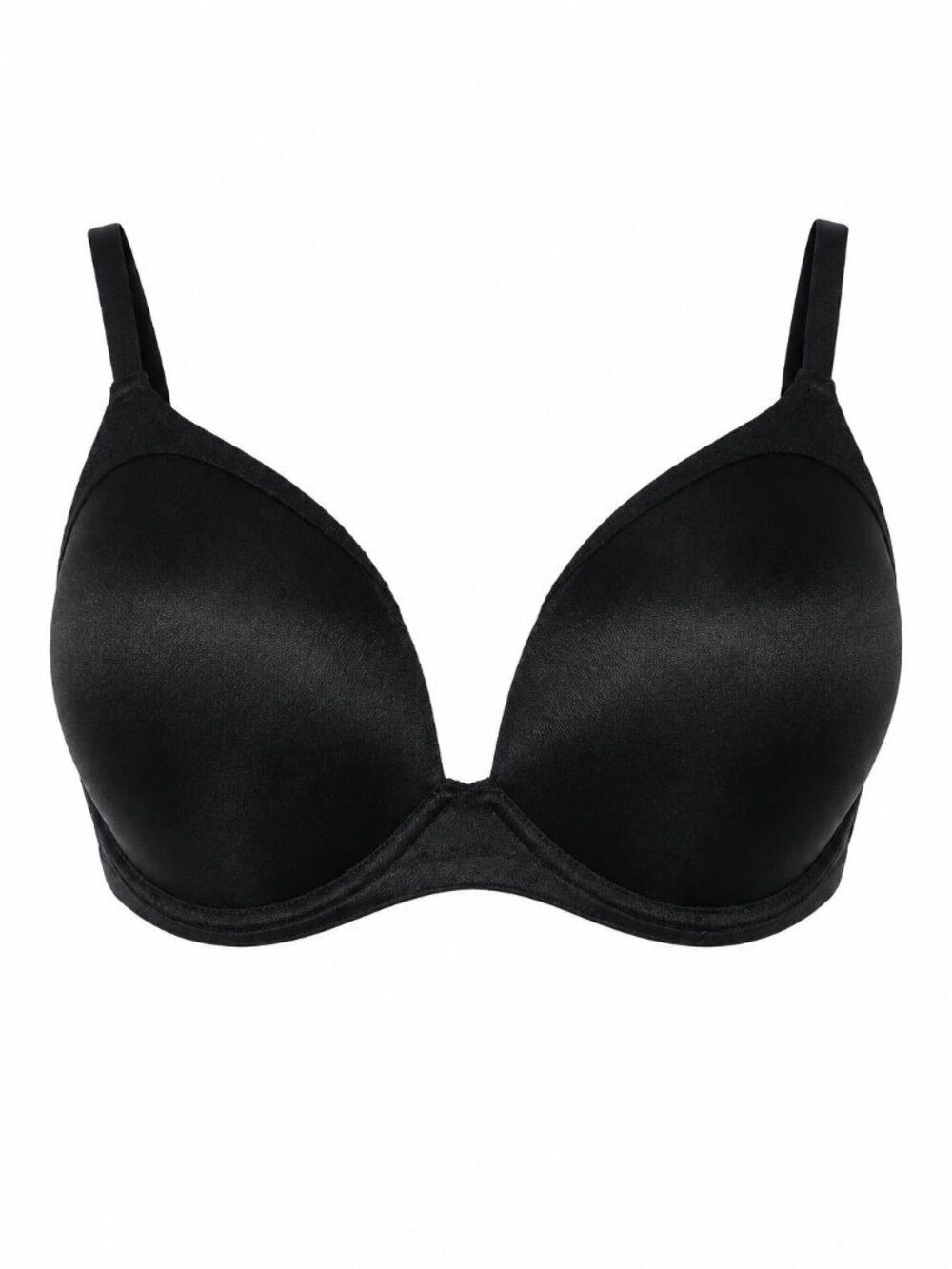DREAMFIT Plunge Underwire Black Bra Size 46DD